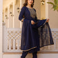 Navy Embroidered Grace Suit Set