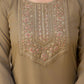 Olive Embroidered Elegance Suit Set