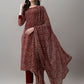 Zeenat Maroon Paisley Print Suit Set
