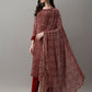 Zeenat Maroon Paisley Print Suit Set