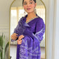 Gulzaar – Royal Purple Bandhej Kurta Set