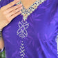 Gulzaar – Royal Purple Bandhej Kurta Set