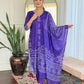 Gulzaar – Royal Purple Bandhej Kurta Set