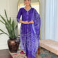 Gulzaar – Royal Purple Bandhej Kurta Set